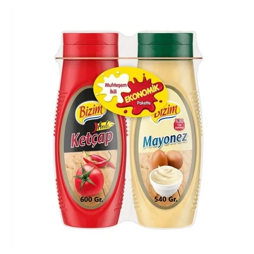 Erdallar Gross Market BİZİM KETÇAP 600 GR MAYONEZ 540 GR İKİLİ EKO.