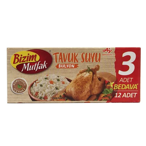 Erdallar Gross Market BİZİM MUTFAK TAVUK SUYU BULYON 12 ADET 120 GR