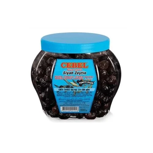 Erdallar Gross Market CEBEL SİYAH ZEYTİN ORTA TANELİ 351-380 500 GR