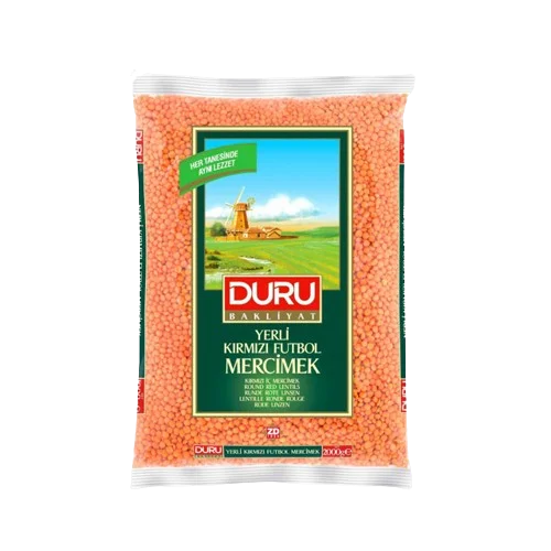 Erdallar Gross Market DURU YERLİ FUTBOL KIRMIZI MERCİMEK 2000 GR