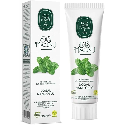 Erdallar Gross Market EYÜP SABRİ DOĞAL NANE ÖZLÜ DİŞ MACUNU 90 GR