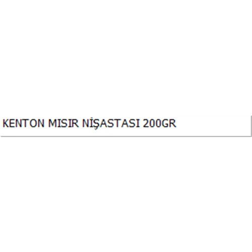 Erdallar Gross Market KENTON MISIR NİŞASTASI 200GR