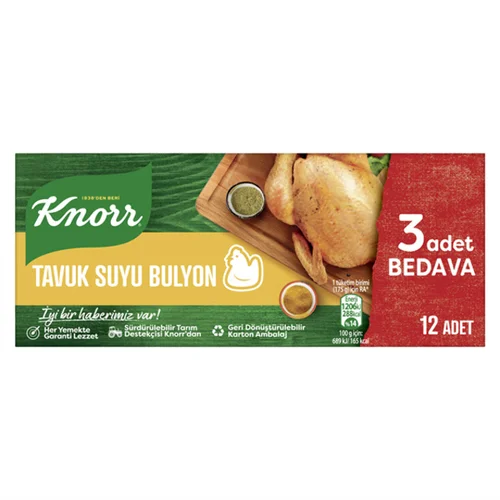Erdallar Gross Market KNORR TAVUK SUYU BULYON 12 ADET 120 GR