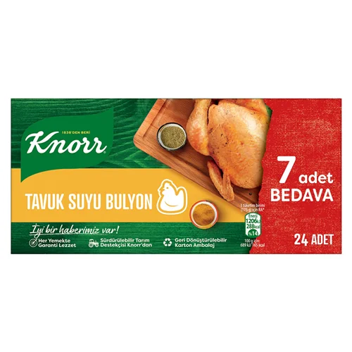 Erdallar Gross Market KNORR TAVUK SUYU BULYON 24 ADET 240 GR