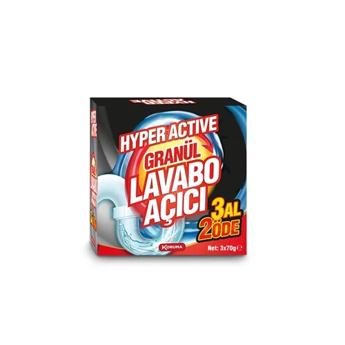 Erdallar Gross Market KORUMA HYPER GRANÜL LAVABO AÇICI 3 LÜ 70 GR