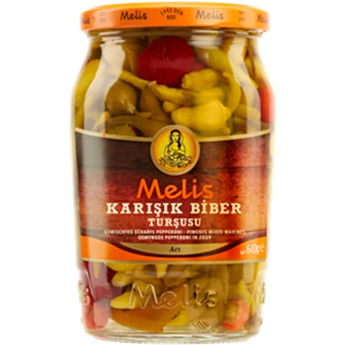 Erdallar Gross Market MELİS KARIŞIK BİBER TURŞUSU CAM 160 GR