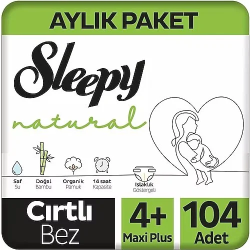 Erdallar Gross Market SLEEPY NATU.4 LÜ CIRTLI MAXİ JUMBO NO 4 104 LÜ