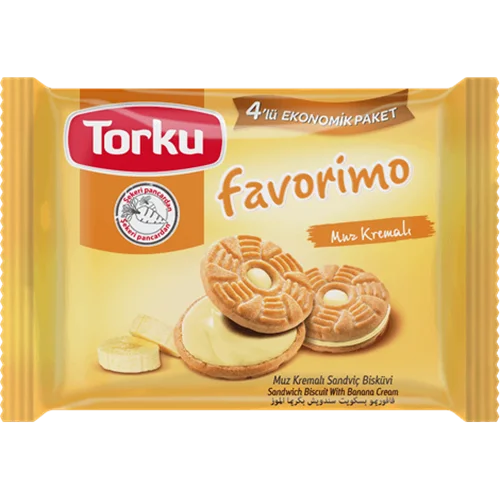 Erdallar Gross Market TORKU FAVORİMO MUZLU KREMALI 4 LÜ 244 GR