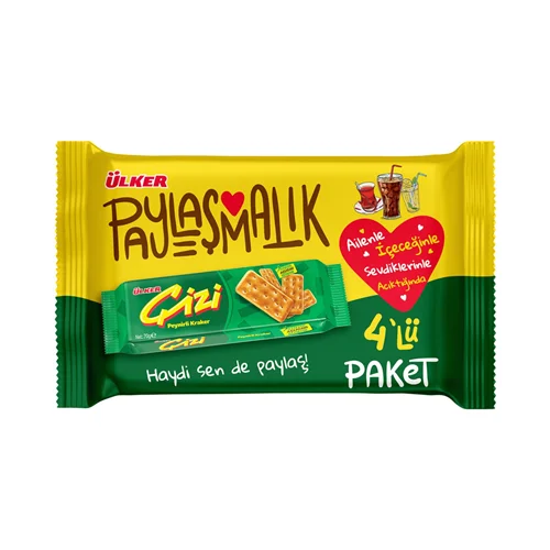 Erdallar Gross Market ÜLKER ÇİZİ KRAKER PEYNİRLİ 4 X 70 GR 280 GR