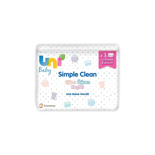 Erdallar Gross Market UNİ BABY AKTİF SİMPLE CLEAN ISLAK HAVLU 3 X 52 Lİ