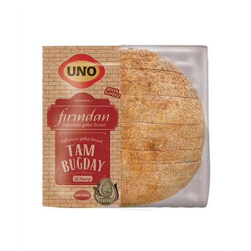 Erdallar Gross Market UNO % TAM BUĞDAY TAVA EKMEĞİ 450 GR