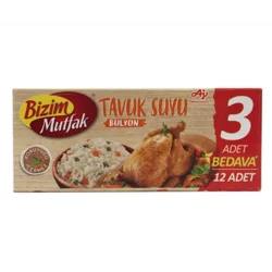 Erdallar Gross Market BİZİM MUTFAK TAVUK SUYU BULYON 12 ADET 120 GR