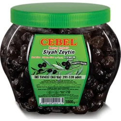 Erdallar Gross Market CEBEL İRİ TANELİ SİYAH ZEYTİN PET 1000 GR